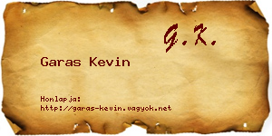 Garas Kevin névjegykártya