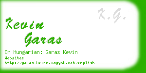 kevin garas business card